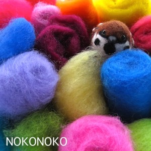 羊毛フェルト　スズメ　