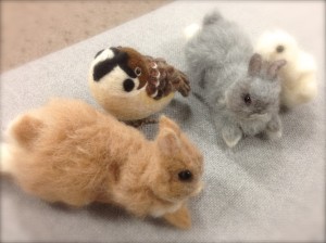 羊毛フェルト　すずめ　のこのこ　