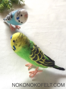 セキセイインコ　羊毛フェルト