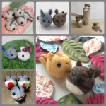 まんまるげっ歯　羊毛フェルト　のこのこ