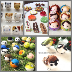 まんまることり　のこのこ　羊毛フェルト