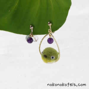 まんまることり　めじろ　イヤリング