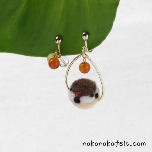 まんまることり　すずめ　イヤリング