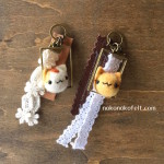 羊毛フェルト　まるねこ　のこのこ